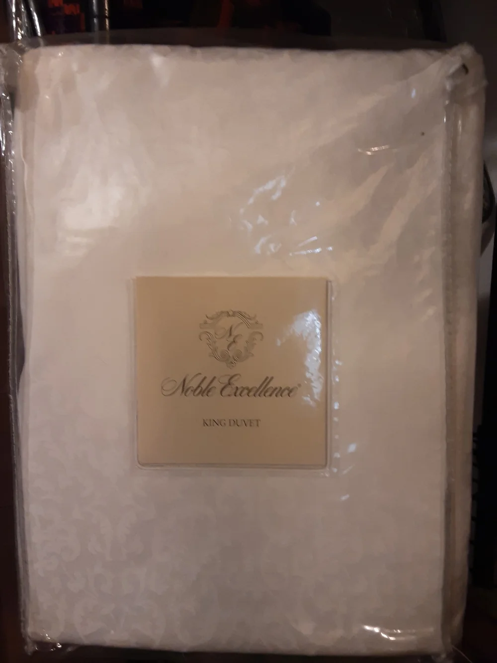 Noble Excellence San Marino King Duvet Cover — Cream